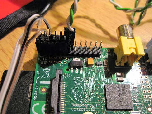 Detailed view of GPIO connector.