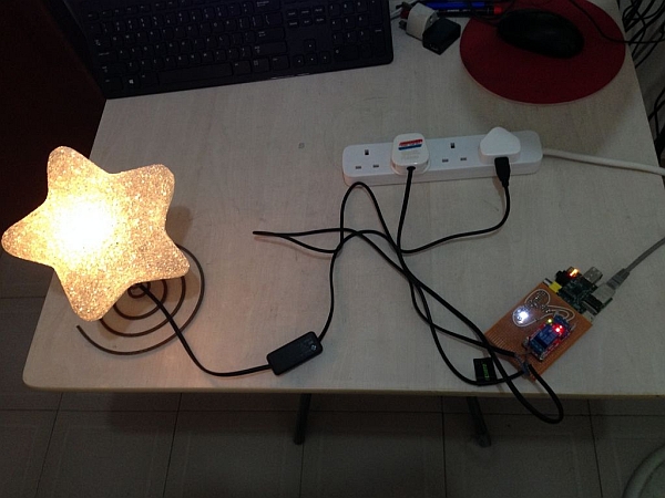 IPhone remote controlled lamp