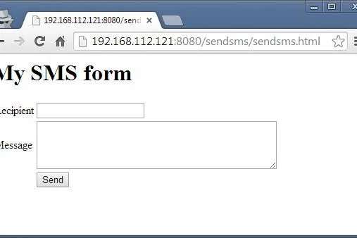 Configure your website and create an SMS sender web application