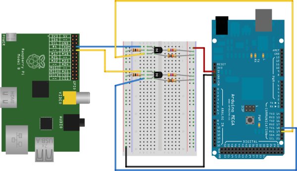 Connecting an Arduino and Raspberry Pi circuit