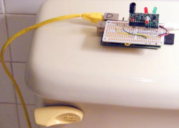 Internet of Things Toilet Uploads Events to the Cloud (Raspberry PI)