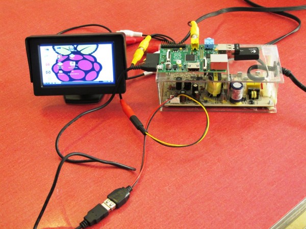 LOG Raspberry Pi with car monitor