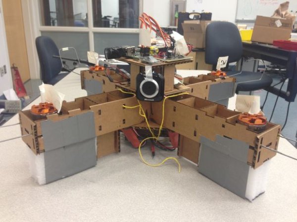 Autonomous, Cardboard, Rasberry Pi Controlled QuadCopter