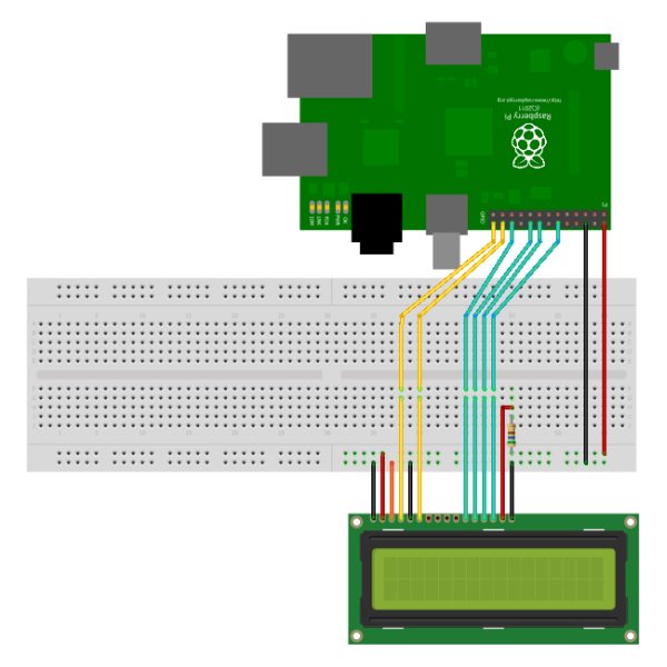 16×2 LCD Module Control Using Python board+schematic