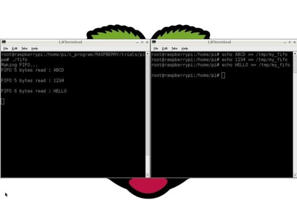 Named Pipe Example Using Raspberry Pi