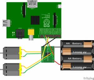 Raspberry Pi Robot – Connecting the H-Bridge & Motors Diagram