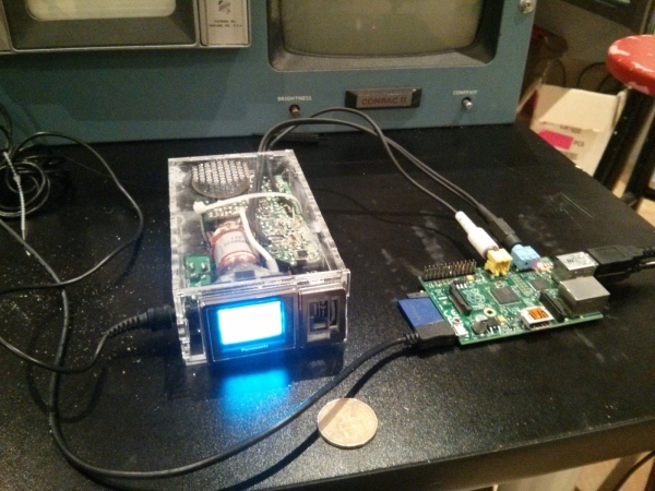 Raspberry Pi on a Portable B&W CRT