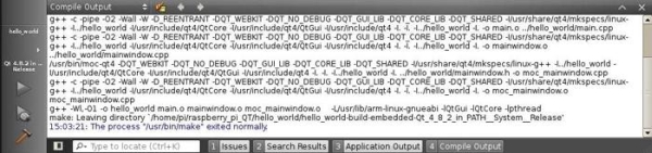 Hello World Program using Qt in Raspberry Pi Code