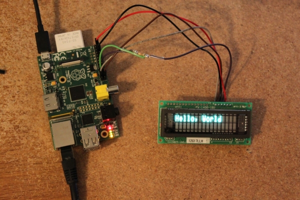 Interfacing a VFD display to the raspberry pi