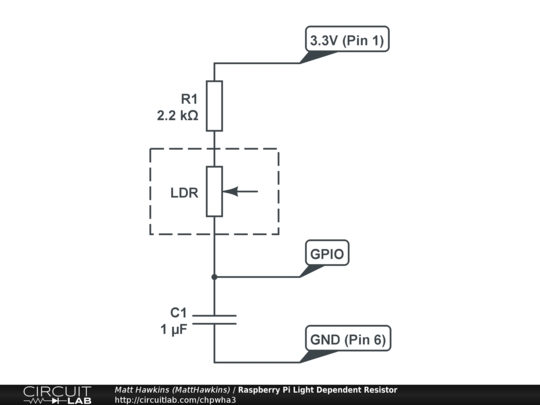 Reading Analogue Sensors With One GPIO Pin Schematic