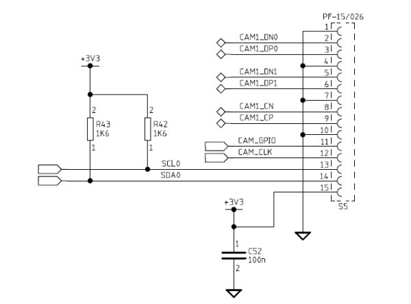 Arduino & Raspberry Pi Camera Interface Schematic