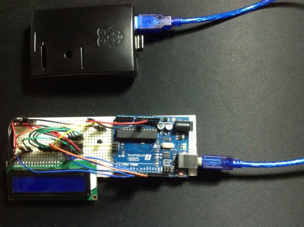 Raspberry Pi + Arduino Serial with LCD Screen