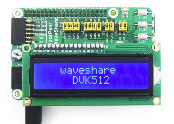 Waveshare DVK512 Kits For Raspberry Pi Model B+ Include RTC, Sensors, LCD Display, and More