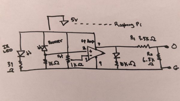 DIY Infrared Motion Sensor System for Raspberry Pi schematic