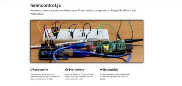 Home automation with node js , raspberry pi and heimcontrol schematich