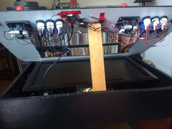 RasPi Two-Player Arcade Coffee Table schematich