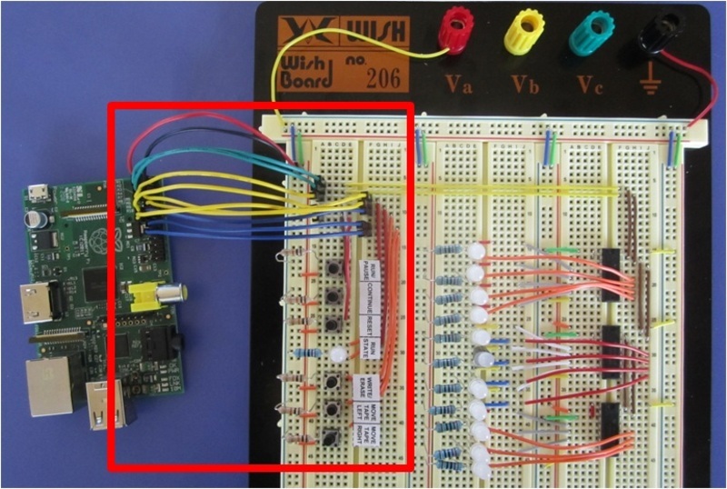 Connect the switches and program LED to the Raspberry Pi pin header