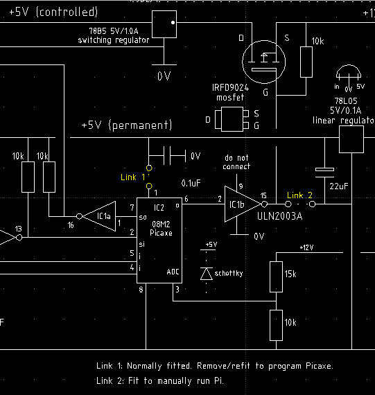 PicaxePi in circuit programming circuit