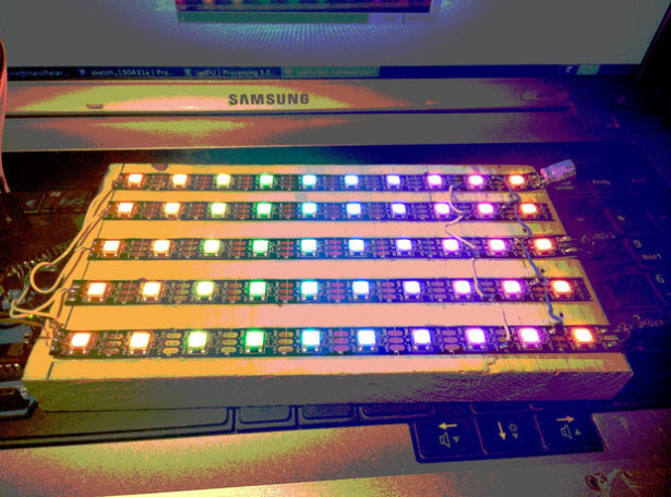 10x5 RGB LED Matrix with only 5 IO pins