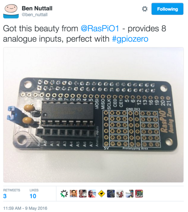 RasPiO Analog Zero - Read 8 Sensors At Once On Raspberry Pi v