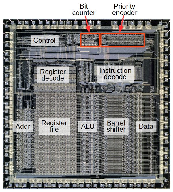 silicon in the ARM1 processor
