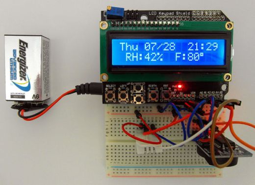 Calendar- Time – Humidity and Temperature Arduino LCD display