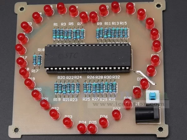ICStation Heart-shaped Colourful Dazzle Light DIY Kit