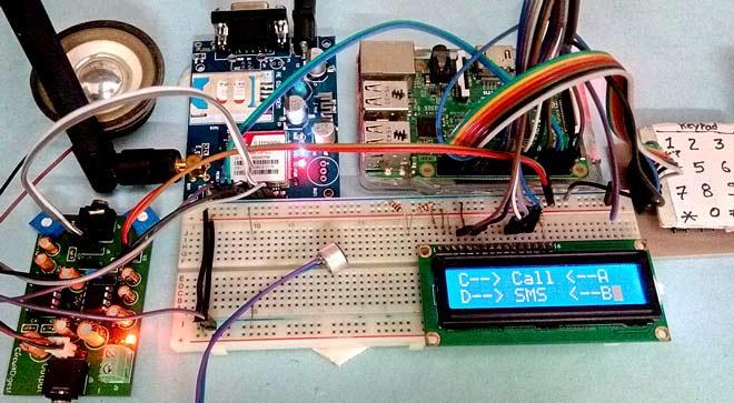 call and text using raspberry pi and gsm module