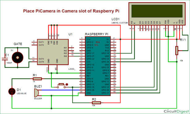 schematic visitor monitoring system with raspberry pi and pi camera