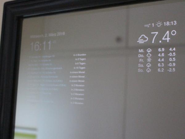 MagicMirror with Voice Recognition to Show upcoming News