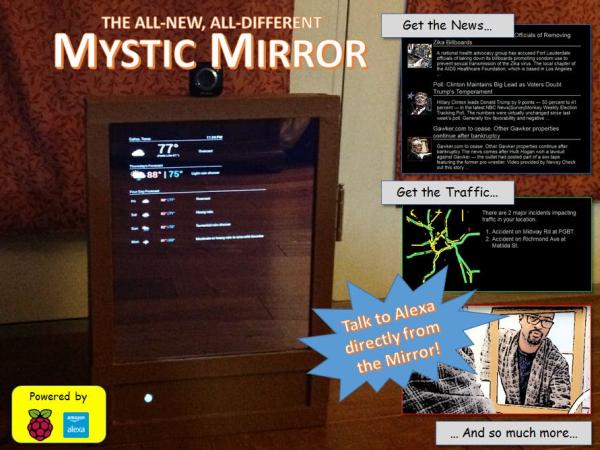 Mystic Mirror Alexa voice enabled smart mirror