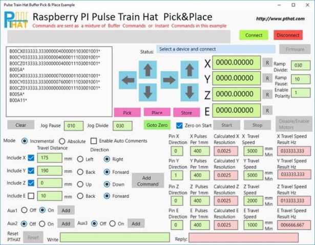pick and place pulse train hat pick place example