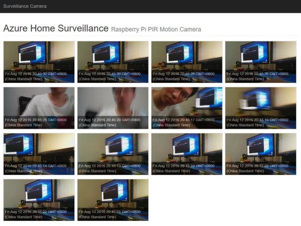 raspberry pi surveillance camera with linux and azure
