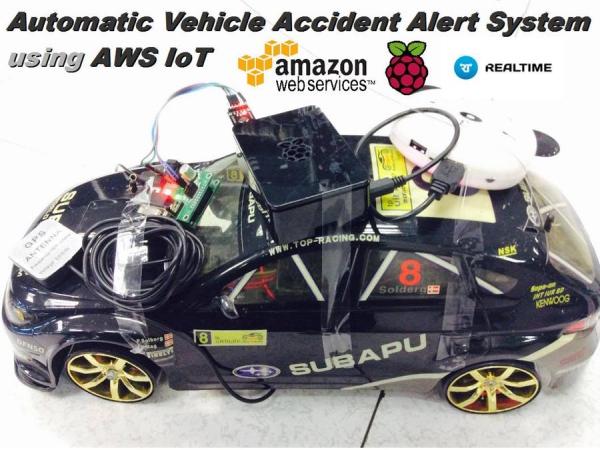 automatic vehicle accident alert system using aws iot