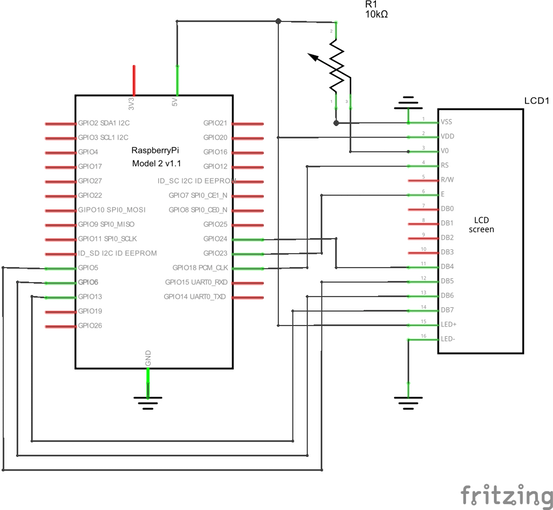 schematic basic lcd 16x2