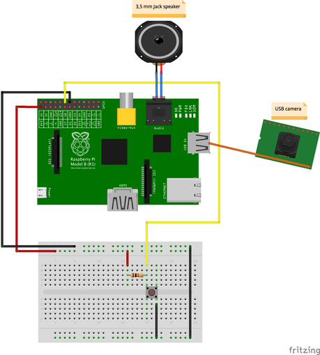 schematic smart raspberry pi doorbell