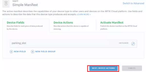 Then click NEXT DEVICE ACTIONS