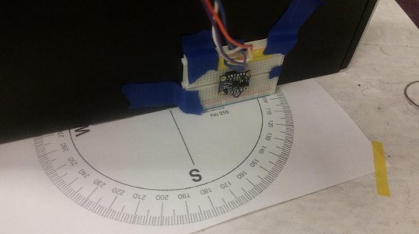 Using a self-made calibration table (Figure XX) we fix the imu to the 6 positions and record the reading