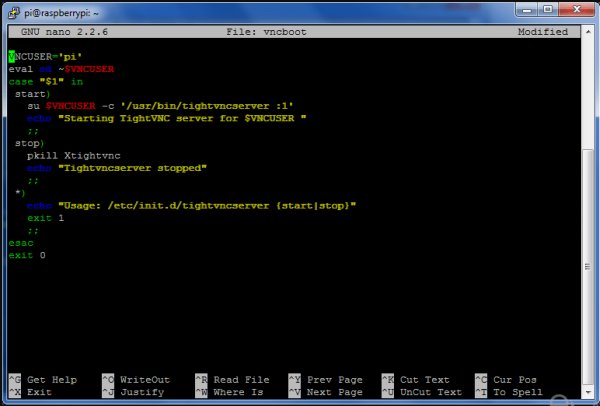 Vnc server start on boot raspberry pi tightvnc server resolution linux