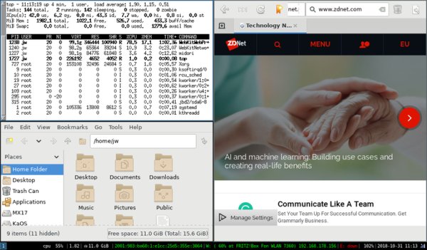 Fedora 29 i3 Desktop on Samsung N150 Plus
