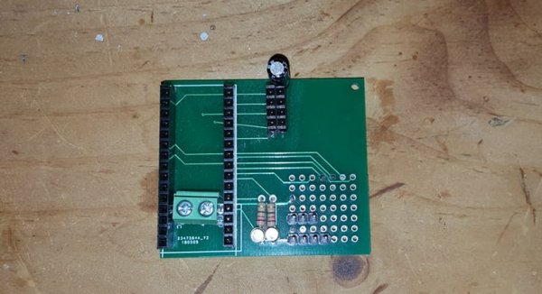 Assembled board without RF24 and Arduino Nano