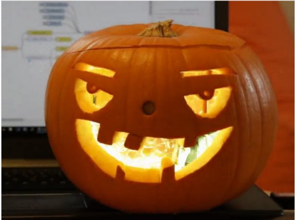 Scary IoT Pumpkin with Motion-Triggered Servo