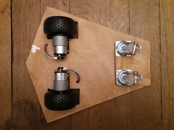 The motors are two 12v DC motors