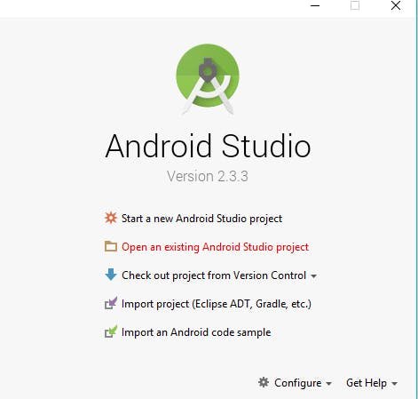 Open an existing Android Studio Project