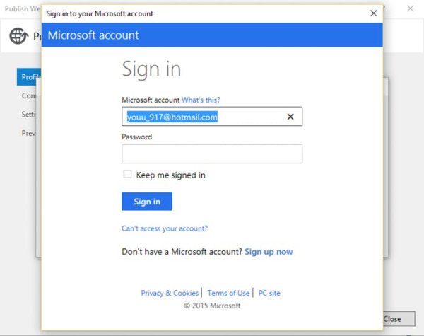 Sign in Azure