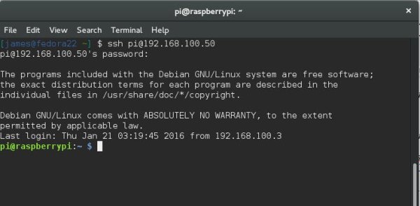 SSH into the Raspberry to install additional software