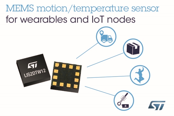 LIS2DTW12 – TEMPERATURE SENSOR COMBINED WITH A 3-AXIS MEMS ACCELEROMETER
