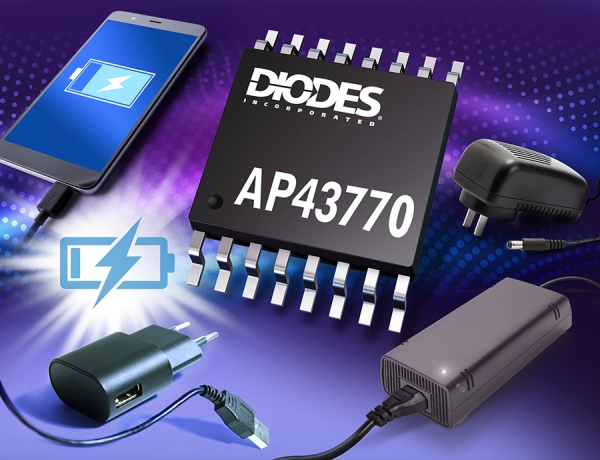USB PD CONTROLLER FROM DIODES SUPPORTS STANDARD AND PROPRIETARY PROTOCOLS FOR POWER DELIVERY