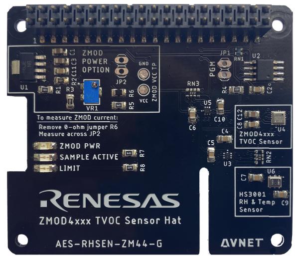 AVNETS-RENESAS-ZMOD4410-INDOOR-AIR-QUALITY-HAT-FOR-RASPBERRY-PI