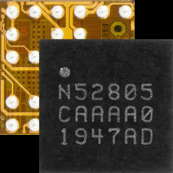 NRF52805 BLUETOOTH 5.2 SOC FEATURES A WLSCP, ENHANCED FOR SMALL TWO LAYER PCB MODELS